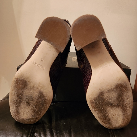 J. Crew Stamped Croc Zip Boots Brown 7.5 - Picture 5 of 6